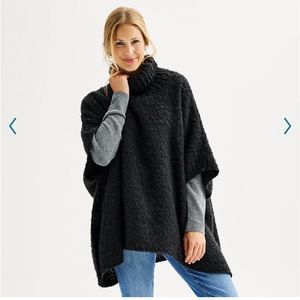 Women’s Sonoma goods for life boucle turtleneck poncho